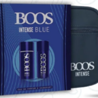 BOOS INTENSE BLUE NECESER CUERO LOC+DEO