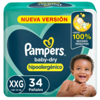 PAMPERS BABYDRY HIPOALER XXG X 34